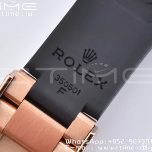 Rolex Daytona 116518 YG Clean Factory 1:1 Best Edition Black Ceramic Bezel White Stick Dial on Oysterflex Rubber Strap A4130 V2 - Super Clone Watch | 1:1 Best Version