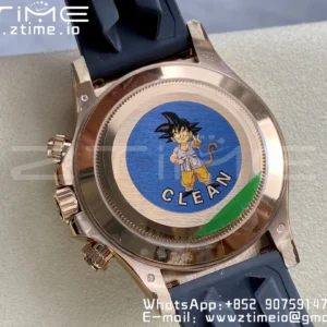 Rolex Daytona 116515 1:1 Best Edition Clean Factory Black Ceramic Bezel RG Stick Dial on Oysterflex Rubber Strap A4130 V2 - Super Clone Watch | 1:1 Best Version