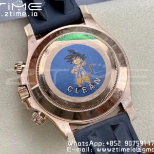 Rolex Daytona 116515 RG Clean Factory 1:1 Best Edition Black Ceramic Bezel Brown Stick Dial on Oysterflex Rubber Strap A4130 V2 - Super Clone Watch | 1:1 Best Version