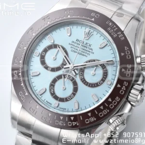 Rolex Rolex Daytona 116506 Clean 1:1 Best Edition Ice Blue Dial Stick Markers on SS Bracelet SA4130 v2 - Super Clone Watch | 1:1 Best Version