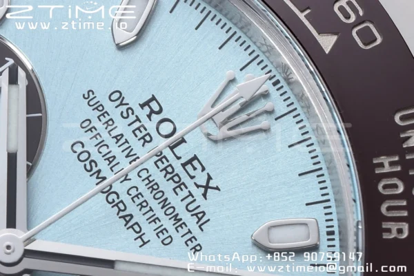 Rolex Rolex Daytona 116506 Clean 1:1 Best Edition Ice Blue Dial Stick Markers on SS Bracelet SA4130 v2 - Super Clone Watch | 1:1 Best Version