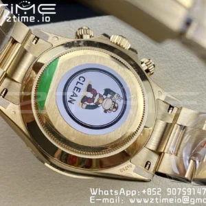 Rolex Daytona 116508 Clean Factory 1:1 Best Edition 904L Steel Green Dial on YG Bracelet SA4130 v2 - Super Clone Watch | 1:1 Best Version