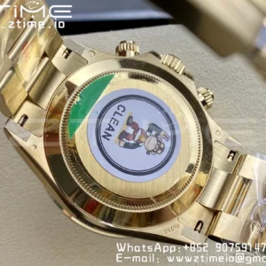 Rolex Daytona 116508 Clean Factory 1:1 Best Edition 904L Steel Black/YG Dial on YG Bracelet SA4130 v2 - Super Clone Watch | 1:1 Best Version