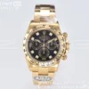 Rolex Daytona 116508 Clean Factory 1:1 Best Edition 904L Steel Black Dial on YG Bracelet SA4130 v2 - Super Clone Watch | 1:1 Best Version