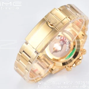 Rolex Daytona 116508 Clean Factory 1:1 Best Edition 904L Quadrante Nero Acciaio su Bracciale YG SA4130 v2 - Orologio Super Clone | 1:1 Best Version
