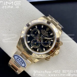 Rolex Daytona 116508 Clean Factory 1:1 Best Edition 904L Steel Black Dial on YG Bracelet SA4130 V2 - Super Clone Watch | 1:1 Best Version