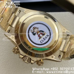 Rolex Daytona 116508 Clean Factory 1:1 Best Edition 904L Steel YG/Black Dial on YG Bracelet SA4130 v2 - Super Clone Watch | 1:1 Best Version