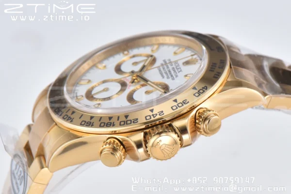 Rolex Daytona 116508 YG Clean Factory 1:1 Best Edition MOP Diamonds Dial on YG Oyster Bracelet A4130 v2 - Super Clone Watch | 1:1 Best Version