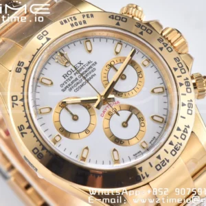 Rolex Daytona 116508 YG Clean Factory 1:1 Best Edition MOP Diamonds Dial on YG Oyster Bracelet A4130 v2 - Super Clone Watch | 1:1 Best Version