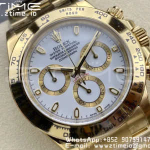 Rolex Daytona 116508 YG Clean Factory 1:1 Best Edition MOP Diamonds Dial on YG Oyster Bracelet A4130 v2 - Super Clone Watch | 1:1 Best Version