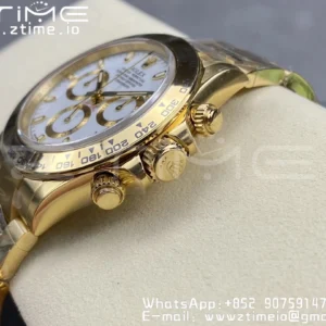Rolex Daytona 116508 YG Clean Factory 1:1 Best Edition MOP Diamonds Dial on YG Oyster Bracelet A4130 v2 - Super Clone Watch | 1:1 Best Version
