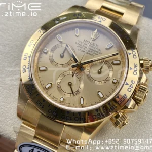 Rolex Daytona 116508 YG Clean Factory 1:1 Best Edition YG Stick Dial on YG Oyster Bracelet A4130 v2 - Super Clone Watch | 1:1 Best Version