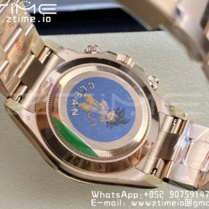 Rolex Daytona 116505 RG Clean Factory 1:1 Best Edition Black Stick Dial on RG Bracelet A4130 v2 - Super Clone Watch | 1:1 Best Version
