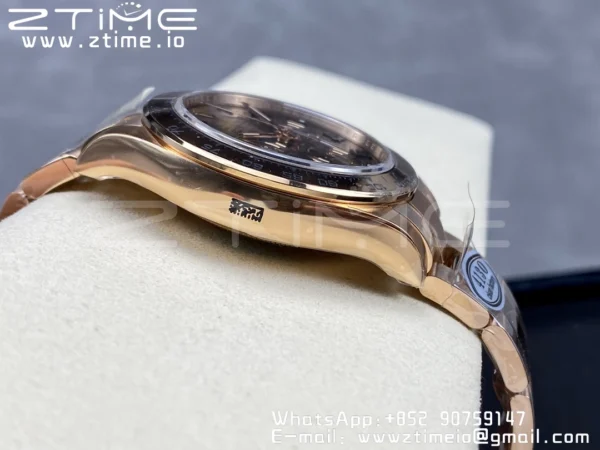 Rolex Daytona 116505 RG Clean Factory 1:1 Nejlepší vydání Brown Dial Numeral Marker on RG Oyster Bracelet A4130 v2 - Super Clone Watch | 1:1 Nejlepší verze