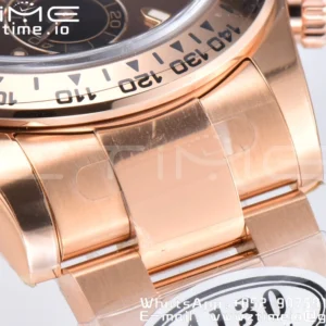 Rolex Daytona 116505 RG Clean Factory 1:1 Best Edition Brown Stick Dial on RG Bracelet A4130 v2 - Super Clone Watch | 1:1 Best Version