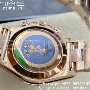 Rolex Daytona 116505 RG Clean Factory 1:1 Best Edition Brown Stick Dial on RG Bracelet A4130 v2 - Super Clone Watch | 1:1 Best Version