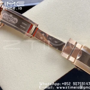 Rolex Daytona 116505 RG Clean Factory 1:1 Best Edition Brown Stick Dial on RG Bracelet A4130 v2 - Super Clone Watch | 1:1 Best Version