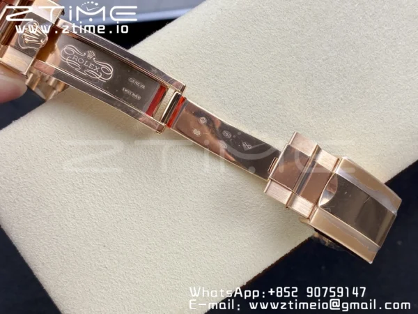 Rolex Daytona 116505 RG Clean Factory 1:1 Best Edition Brown Stick Dial on RG Bracelet A4130 v2 - Super Clone Watch | 1:1 Best Version