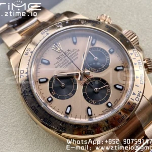 Rolex Daytona 116505 1:1 Nejlepší vydání Čistá továrna RG Stick Dial na RG náramku A4130 v2 - Super klon hodinky | 1:1 Nejlepší verze