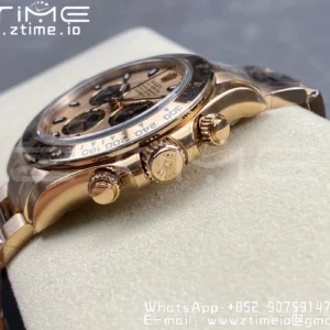 Rolex Daytona 116505 1:1 Nejlepší vydání Čistá továrna RG Stick Dial na RG náramku A4130 v2 - Super klon hodinky | 1:1 Nejlepší verze