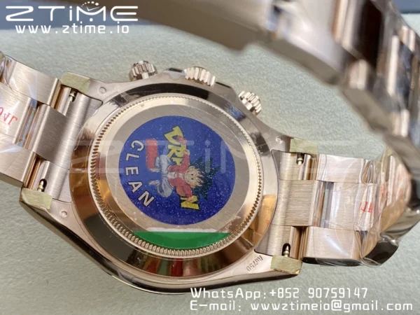 Rolex Daytona 116505 1:1 Nejlepší vydání Čistá továrna RG Stick Dial na RG náramku A4130 v2 - Super klon hodinky | 1:1 Nejlepší verze