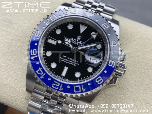 Rolex GMT-Master II 126710 BLNR Black/Blue Ceramic 904L Steel Clean Factory Best Edition on Jubilee Bracelet DD3285 CHS - Super Clone Watch | 1:1 Best Version