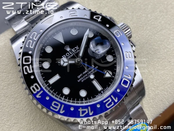 Rolex GMT-Master II 126710 BLNR Black/Blue Ceramic 904L Steel Clean Factory Best Edition on Oyster Bracelet DD3285 CHS - Super Clone Watch | 1:1 Best Version