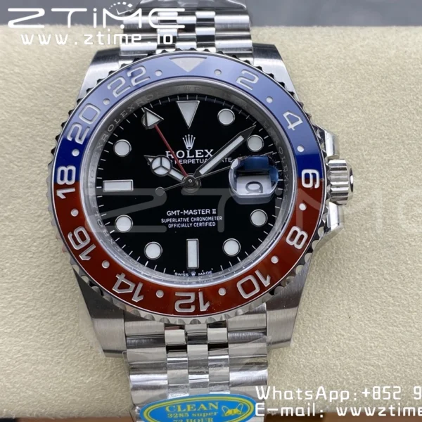 Rolex GMT-Master II 126710 BLRO Red/Blue Ceramic 904L Steel Clean Factory Best Edition on Jubilee Bracelet DD3285 CHS (New Bezel Insert) - Super Clone Watch | 1:1 Best Version