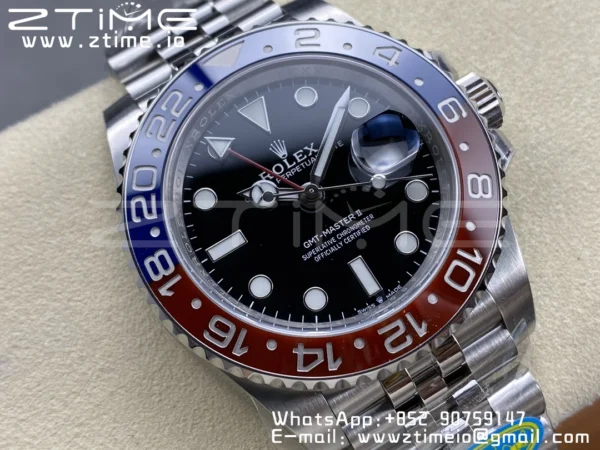 Rolex GMT-Master II 126710 BLRO Red/Blue Ceramic 904L Steel Clean Factory Best Edition on Jubilee Bracelet DD3285 CHS (New Bezel Insert) - Super Clone Watch | 1:1 Best Version
