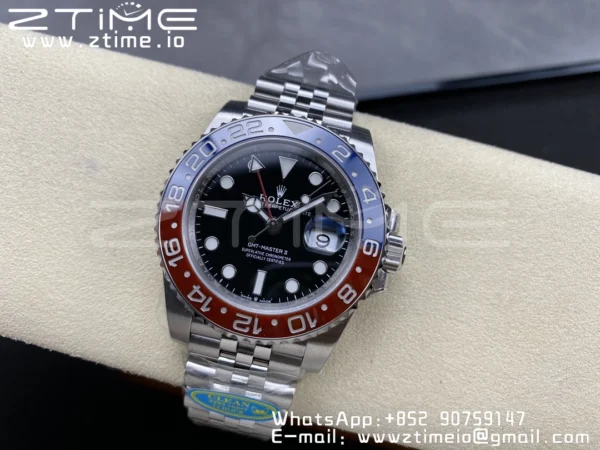 Rolex GMT-Master II 126710 BLRO Red/Blue Ceramic 904L Steel Clean Factory Best Edition on Jubilee Bracelet DD3285 CHS (New Bezel Insert) - Super Clone Watch | 1:1 Best Version