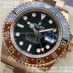 Rolex GMT-Master II 126715 CHNR Black/Brown Ceramic Clean Factory 1:1 Best Edition on RG Bracelet DD3285 - Super Clone Watch | 1:1 Best Version