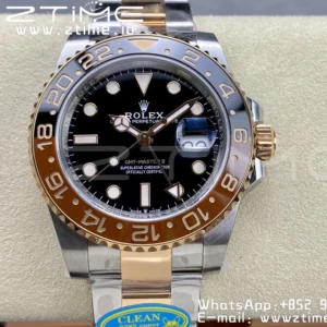 Rolex GMT-Master II 126711 CHNR Black/Brown Ceramic Clean Factory Best Edition on SS/RG Bracelet DD3285 CHS - Super Clone Watch | 1:1 Best Version