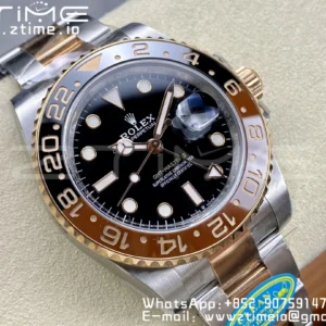 Rolex GMT-Master II 126711 CHNR Black/Brown Ceramic Clean Factory Best Edition on SS/RG Bracelet DD3285 CHS - Super Clone Watch | 1:1 Best Version