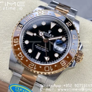 Rolex GMT-Master II 126711 CHNR Black/Brown Ceramic Clean Factory Best Edition on SS/RG Bracelet DD3285 CHS - Super Clone Watch | 1:1 Best Version