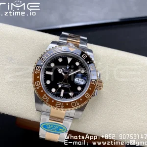 Rolex GMT-Master II 126711 CHNR Black/Brown Ceramic Clean Factory Best Edition on SS/RG Bracelet DD3285 CHS - Super Clone Watch | 1:1 Best Version