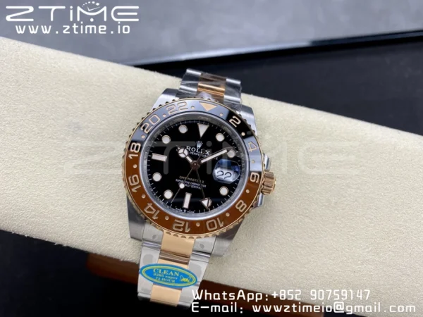Rolex GMT-Master II 126711 CHNR Black/Brown Ceramic Clean Factory Best Edition on SS/RG Bracelet DD3285 CHS - Super Clone Watch | 1:1 Best Version