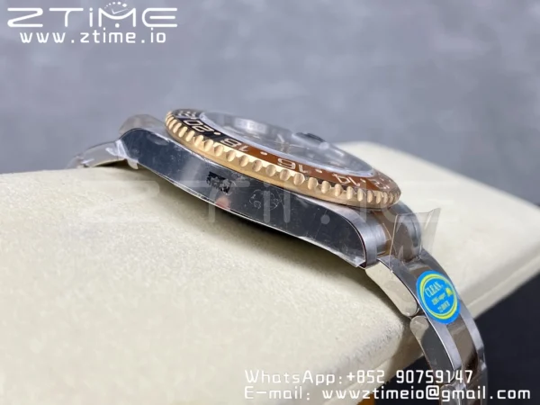 Rolex GMT-Master II 126711 CHNR Black/Brown Ceramic Clean Factory Best Edition on SS/RG Bracelet DD3285 CHS - Super Clone Watch | 1:1 Best Version
