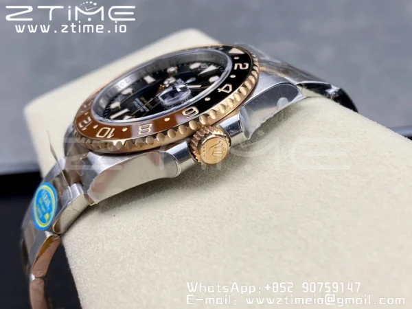 Rolex GMT-Master II 126711 CHNR Black/Brown Ceramic Clean Factory Best Edition on SS/RG Bracelet DD3285 CHS - Super Clone Watch | 1:1 Best Version