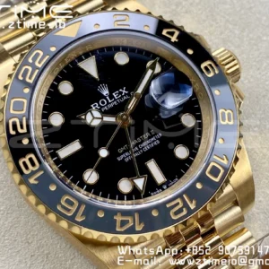 Rolex GMT Master II 126718 YG Clean 1:1 Best Edition Black Dial on Jubilee Bracelet DD3285 - Super Clone Watch | 1:1 Best Version