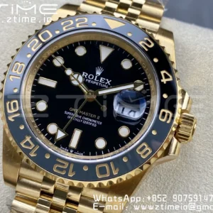 Rolex GMT Master II 126718 YG Clean 1:1 Best Edition Black Dial on Jubilee Bracelet DD3285 - Super Clone Watch | 1:1 Best Version
