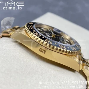 Rolex GMT Master II 126718 YG Clean 1:1 Best Edition Black Dial on Jubilee Bracelet DD3285 - Super Clone Watch | 1:1 Best Version