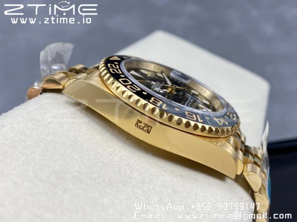 Rolex GMT Master II 126718 YG Clean 1:1 Best Edition Black Dial on Jubilee Bracelet DD3285 - Super Clone Watch | 1:1 Best Version