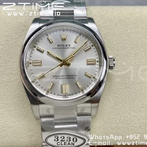 Rolex Oyster Perpetual 126000 36mm Clean 1:1 Best Edition 904L Steel Silver Dial VR3230 - Super Clone Watch | 1:1 Best Version