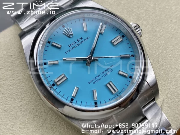 Rolex Oyster Perpetual 126000 36mm Clean 1:1 Best Edition 904L Steel Tiffany Blue Dial VR3230 - Super Clone Watch | 1:1 Best Version
