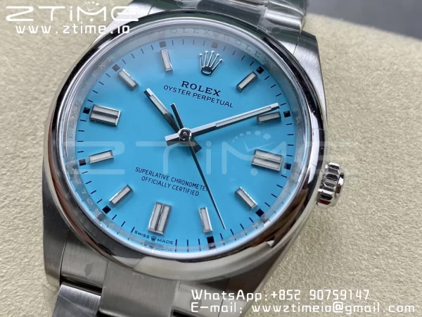 Rolex Oyster Perpetual 126000 36mm Clean 1:1 Best Edition 904L Steel Tiffany Blue Dial VR3230 - Super Clone Watch | 1:1 Best Version