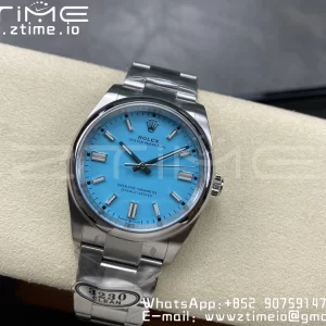 Rolex Oyster Perpetual 126000 36mm Clean 1:1 Best Edition 904L Steel Tiffany Blue Dial VR3230 - Super Clone Watch | 1:1 Best Version