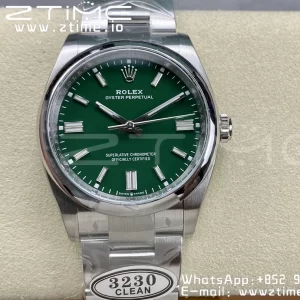 Rolex Oyster Perpetual 126000 36mm Clean 1:1 Best Edition 904L Steel Green Dial VR3230 - Super Clone Watch | 1:1 Best Version