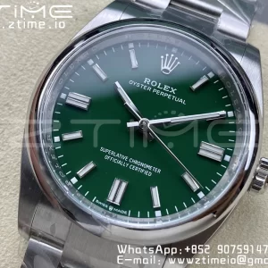 Rolex Oyster Perpetual 126000 36mm Clean 1:1 Best Edition 904L Steel Green Dial VR3230 - Super Clone Watch | 1:1 Best Version