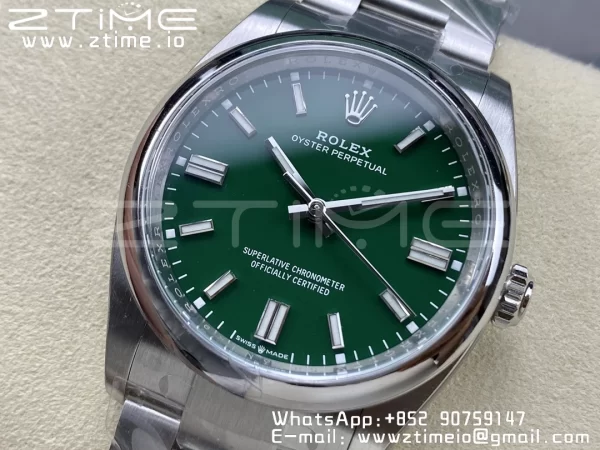 Rolex Oyster Perpetual 126000 36mm Clean 1:1 Best Edition 904L Steel Green Dial VR3230 - Super Clone Watch | 1:1 Best Version