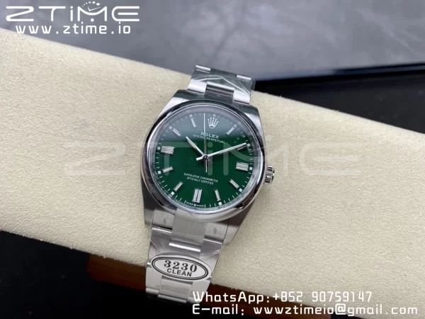 Rolex Oyster Perpetual 126000 36mm Clean 1:1 Best Edition 904L Steel Green Dial VR3230 - Super Clone Watch | 1:1 Best Version